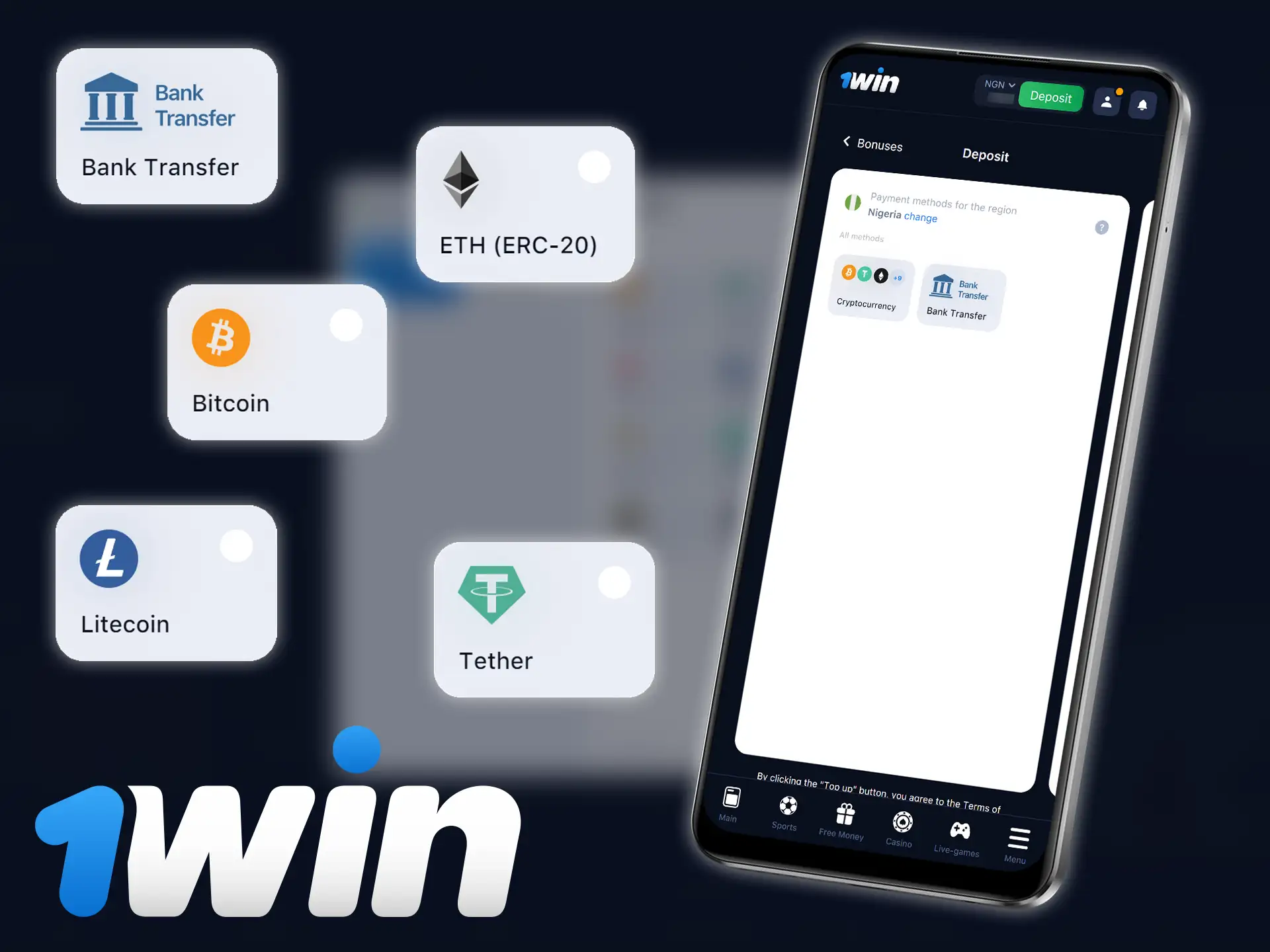 Popular and reliable payment systems are available in the 1win app.