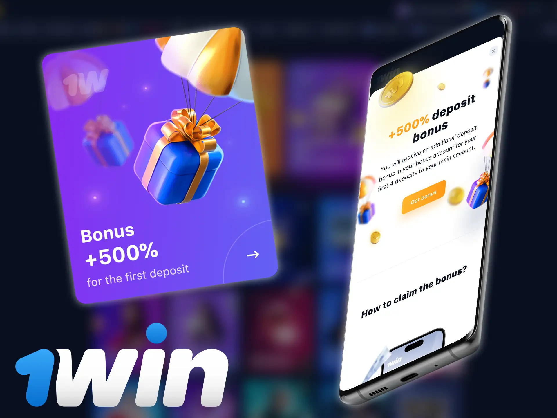 Get a nice 1win welcome bonus of up to 500%!