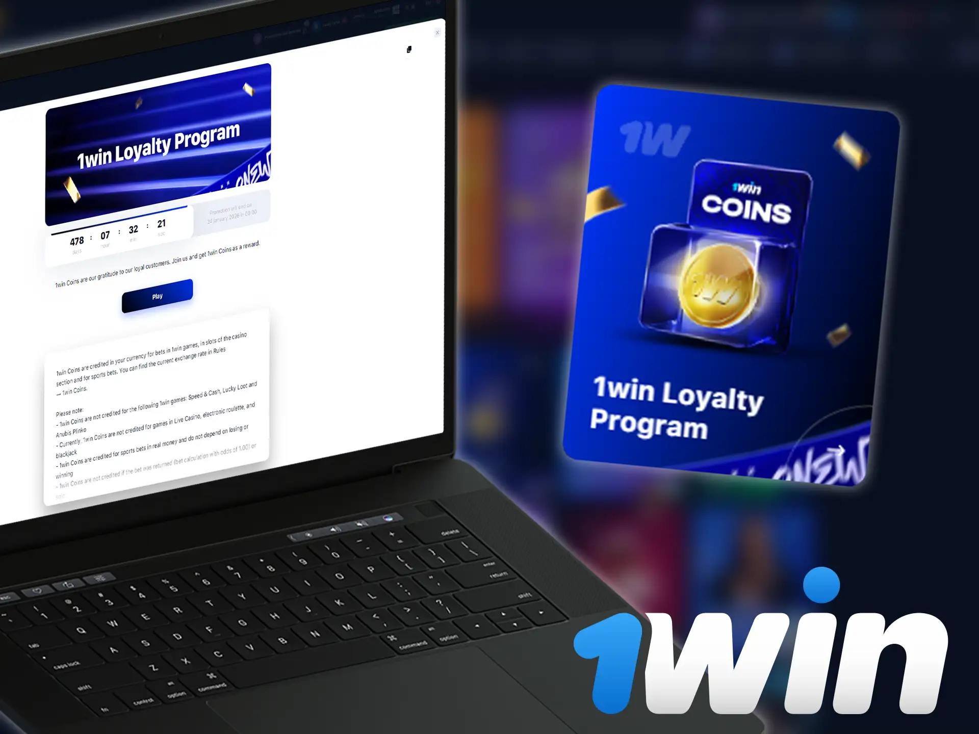 Join 1win and get guaranteed coins as a reward.