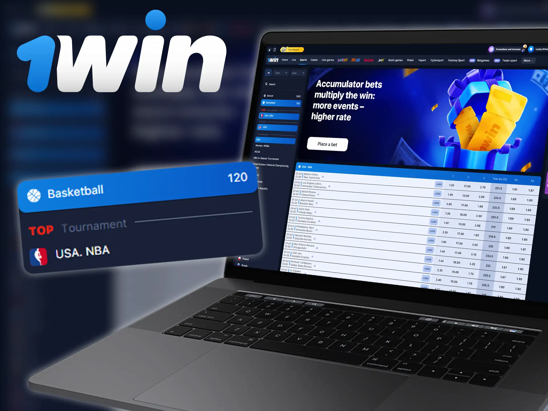 Use 1win for basketball betting.