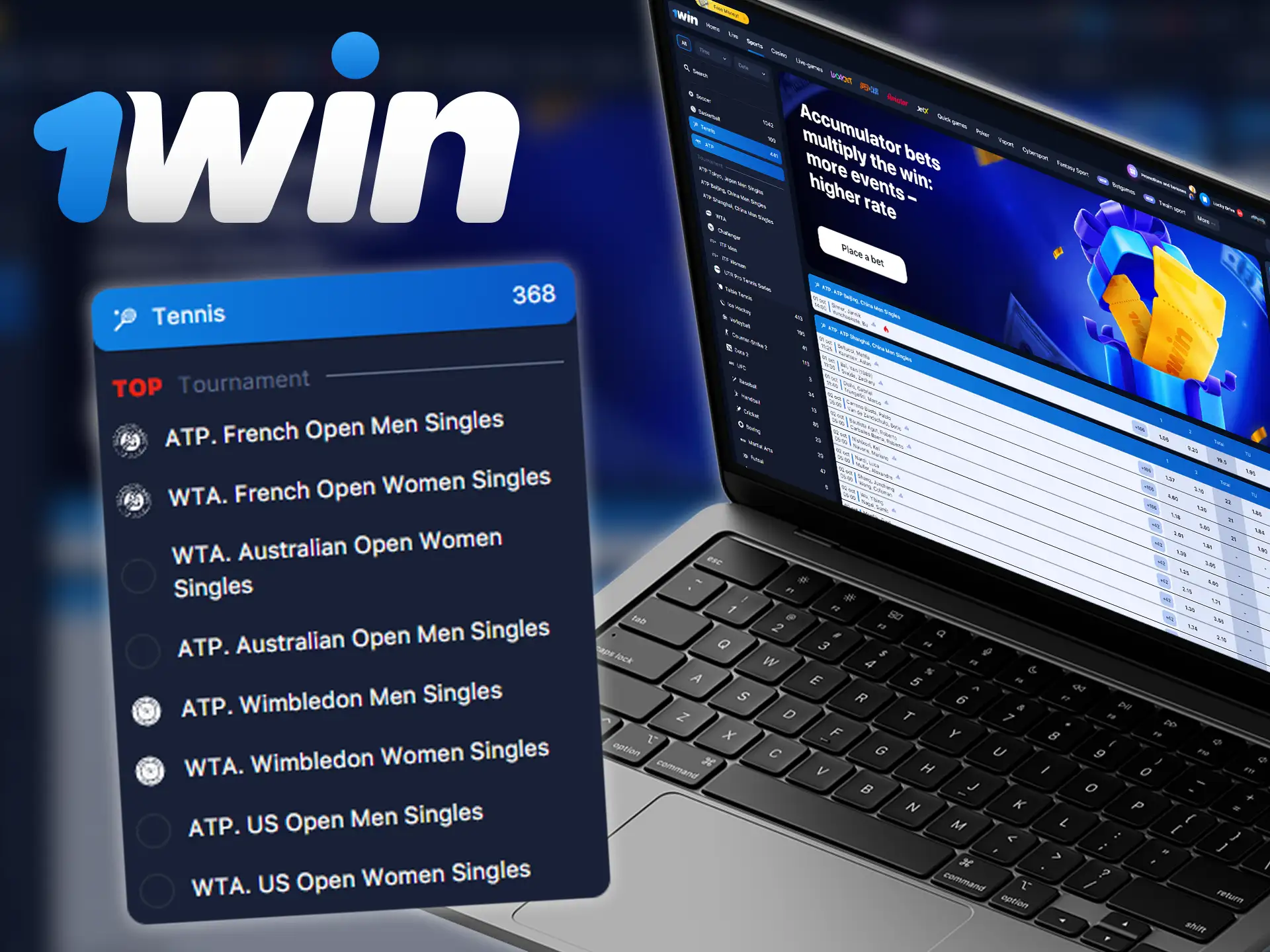 Use 1win for tennis betting.