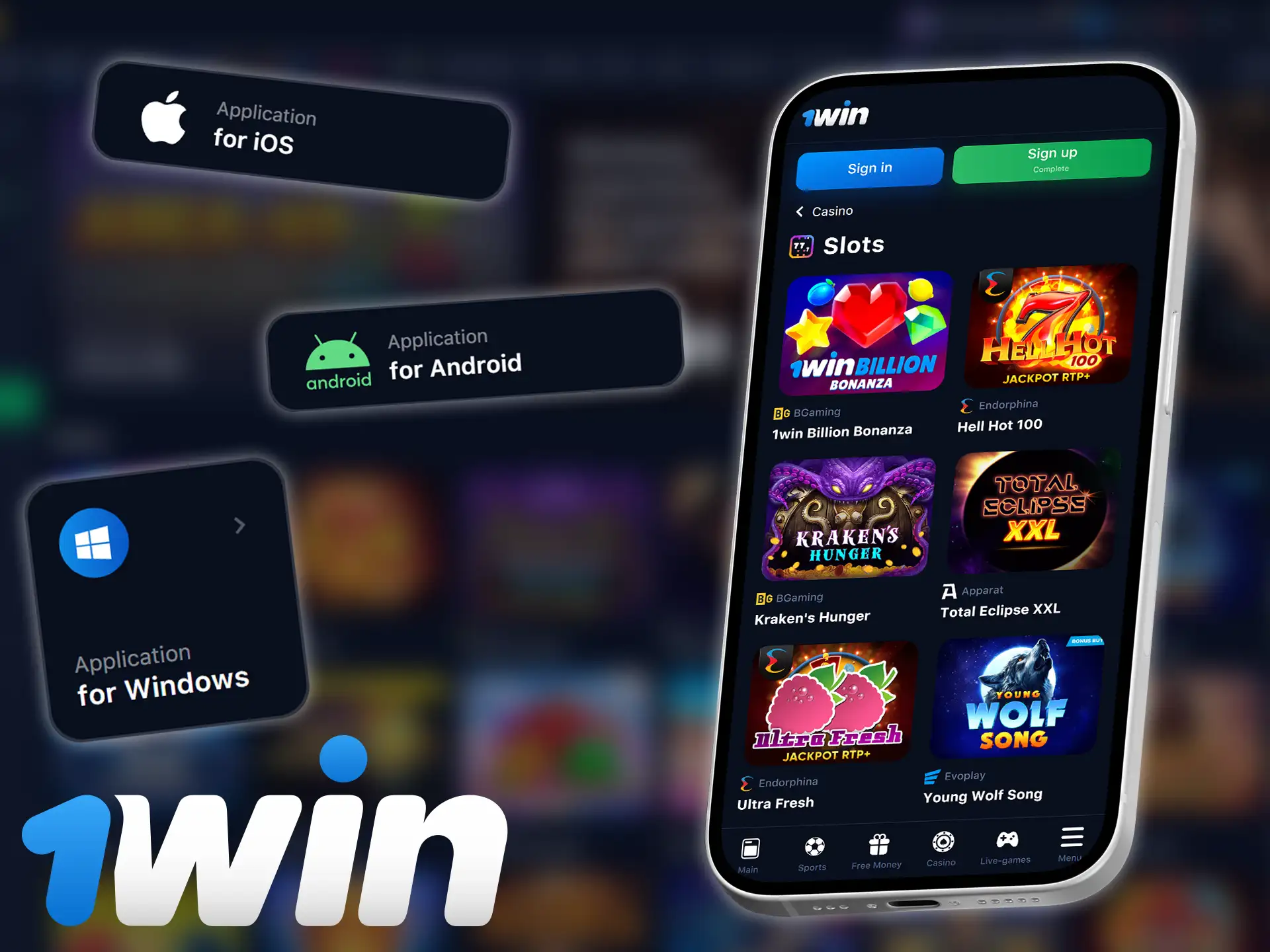 1win app guarantees an exciting experience by playing slots for Nigerian users.