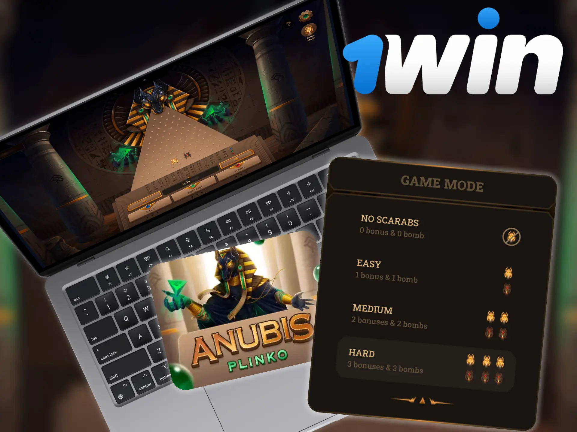 Learn how to play Anubis Plinko game at 1win.