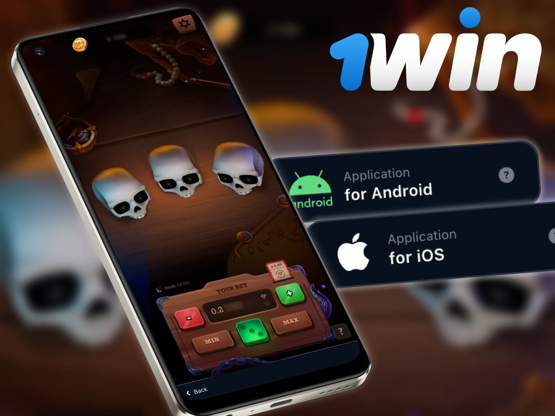 Download the 1win app and play Brawl Pirates effortlessly.