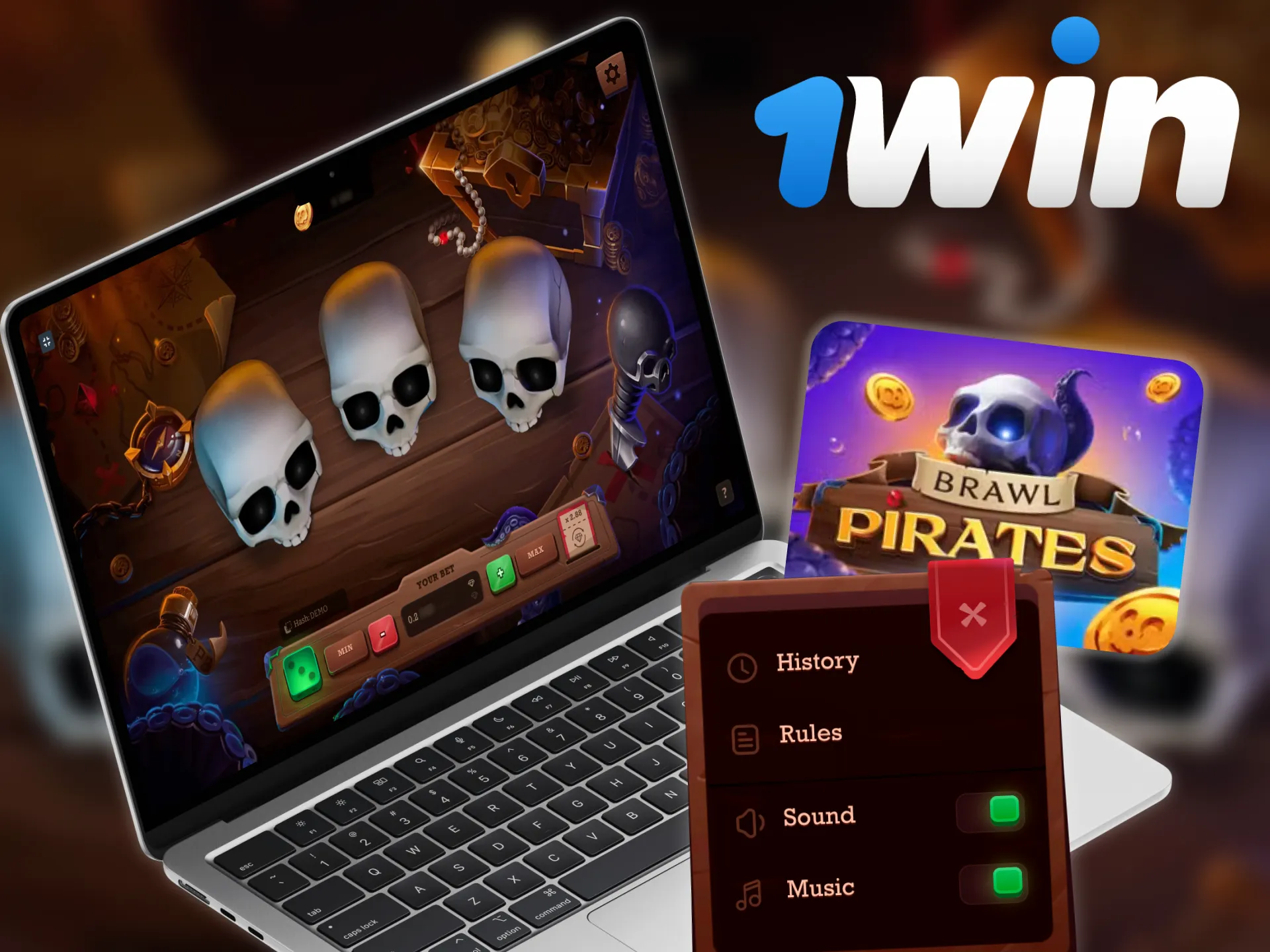 Brawl Pirates is a very simple game at 1win platform.