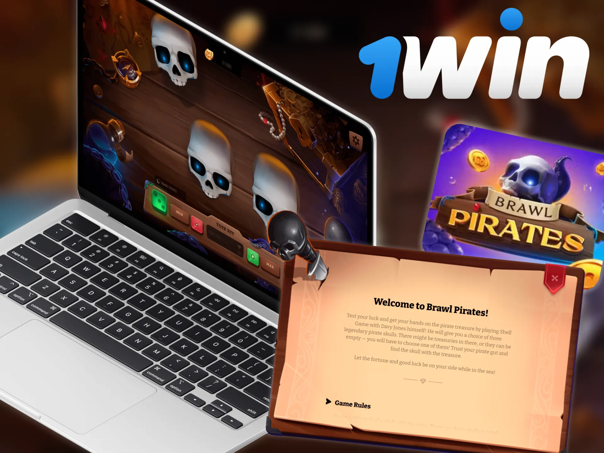 Learn how to play in Brawl Pirates at 1win.