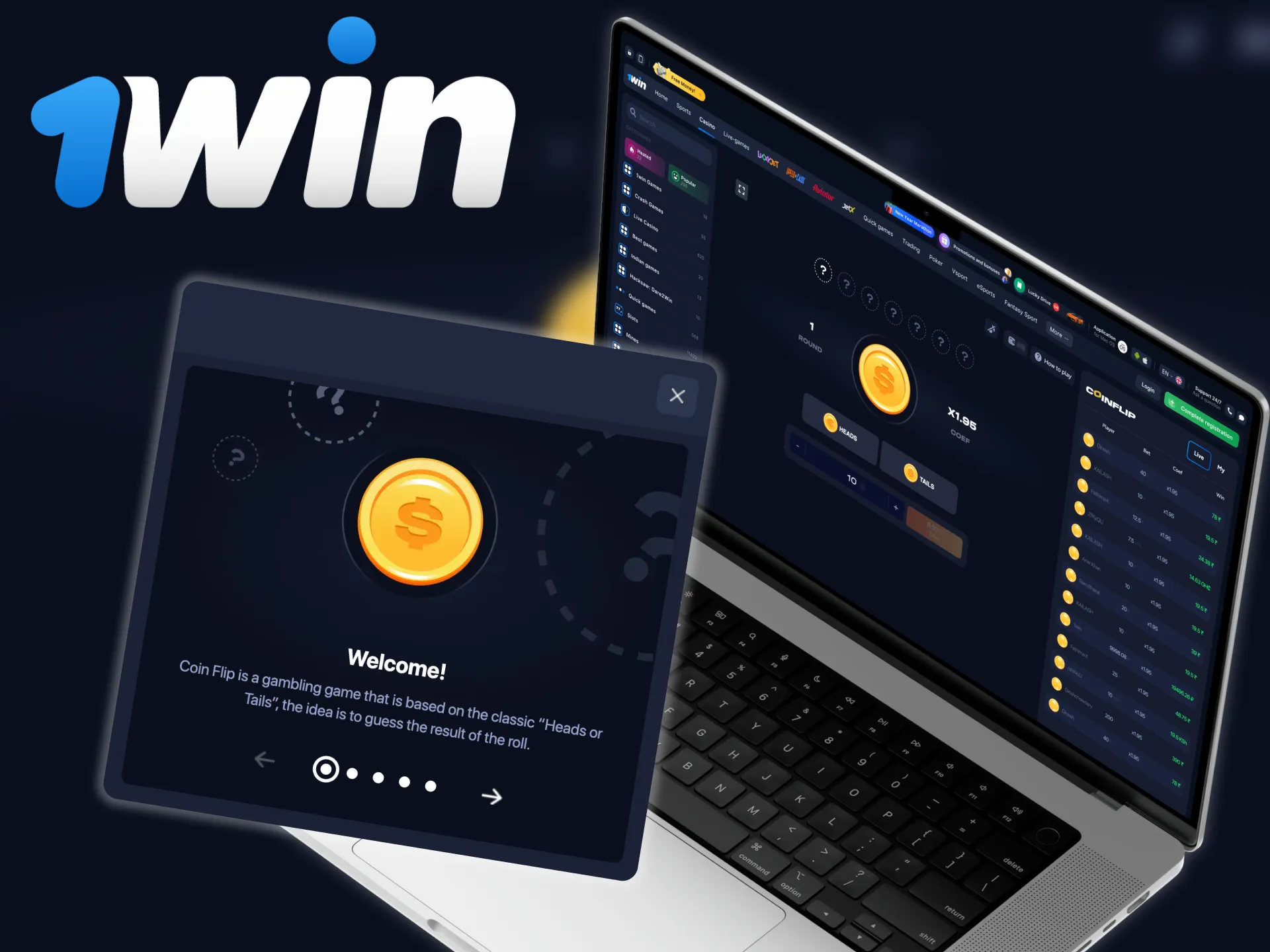 Follow these steps to get started with 1win CoinFlip.