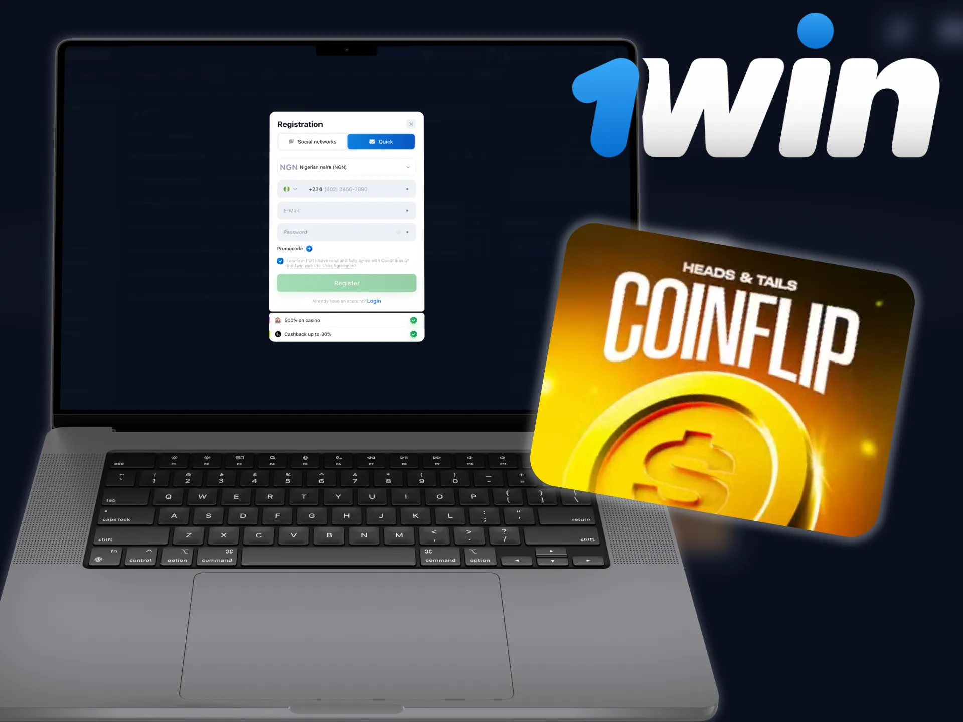 Getting started with 1win CoinFlip is simple.