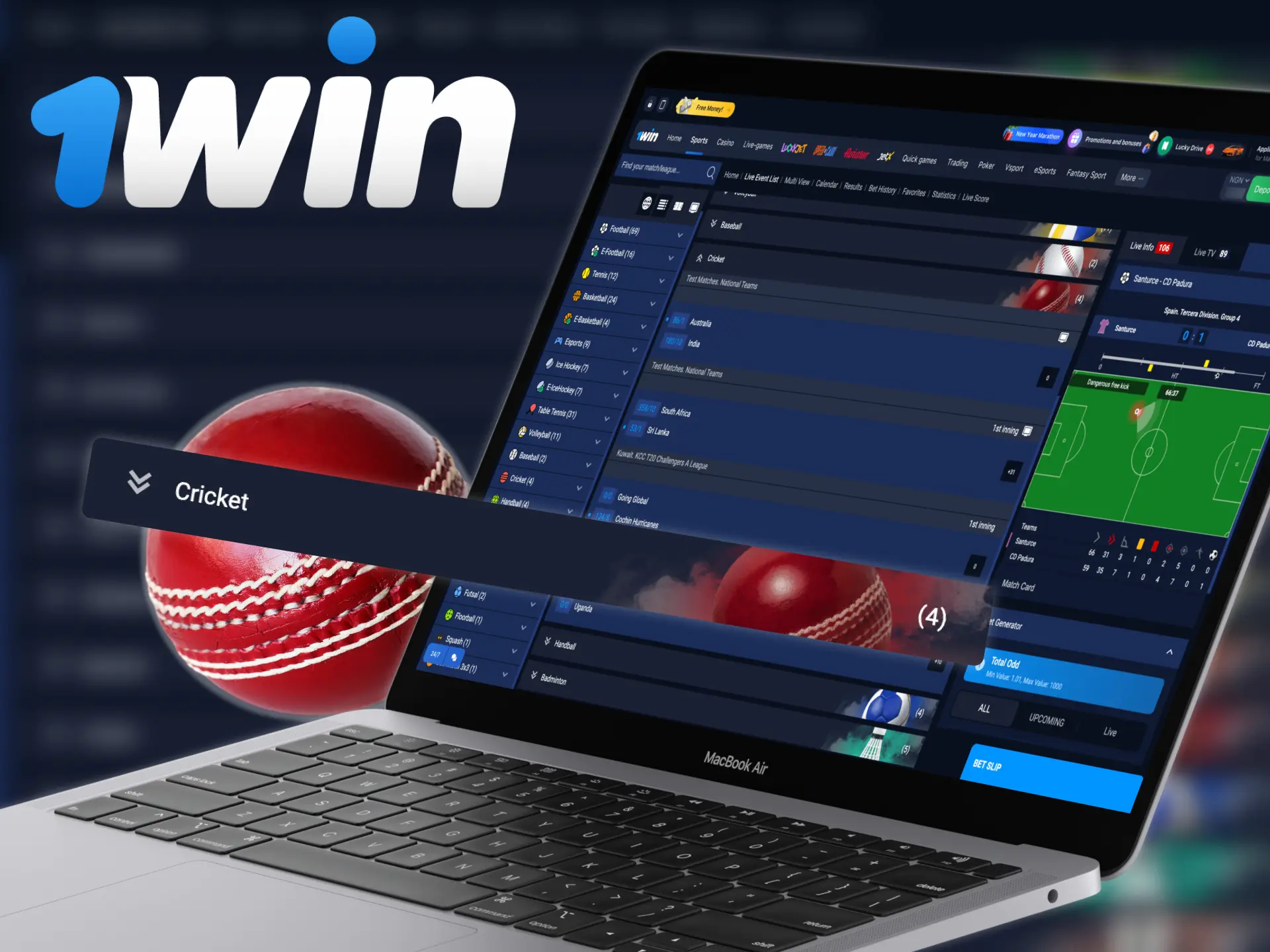 Take advantage of the live cricket betting feature at 1win.