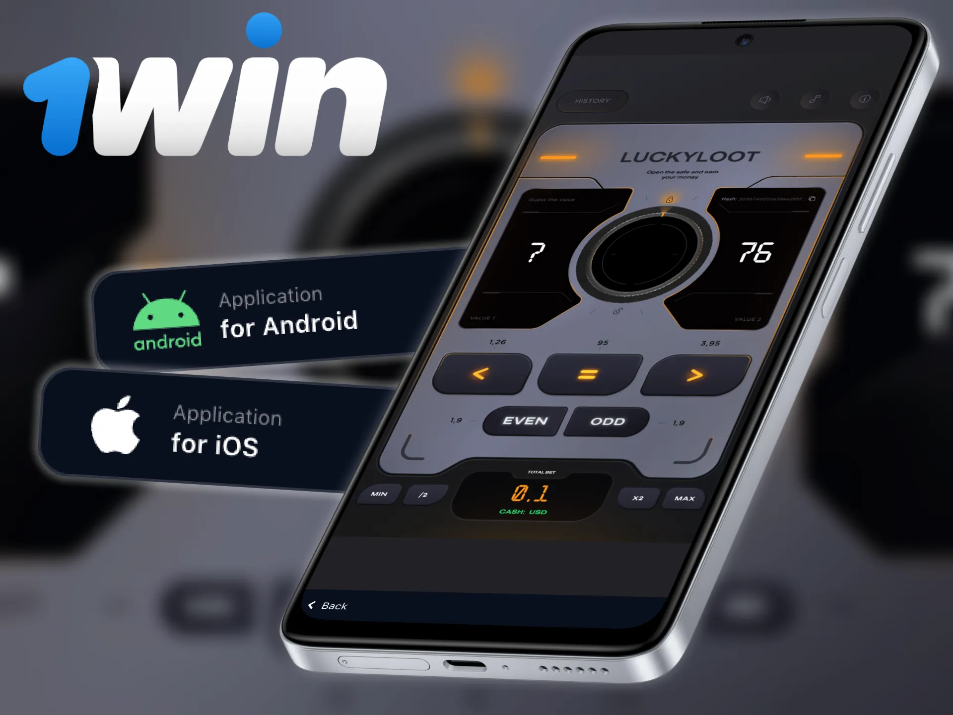 Download the 1win app to conveniently play Lucky Loot.