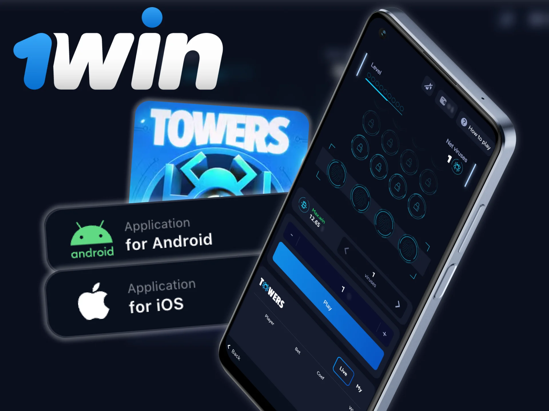 You can easily access the Tower game with 1win app.