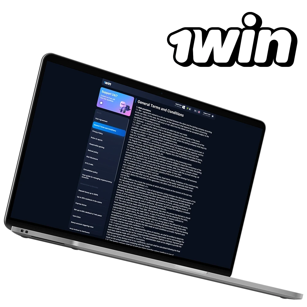 1win provides essential information about terms and conditions of betting for its users.