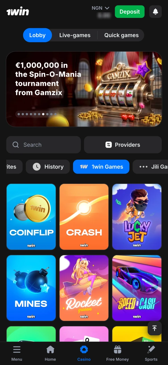 Enjoy the benefits of 1win bonus playing the games.