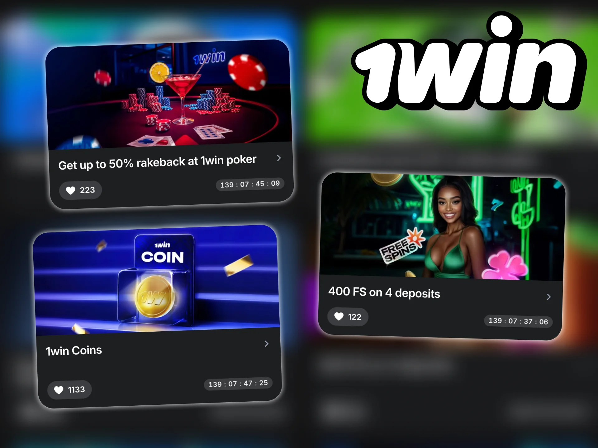 Check out other promotions and bonuses at 1win platform.