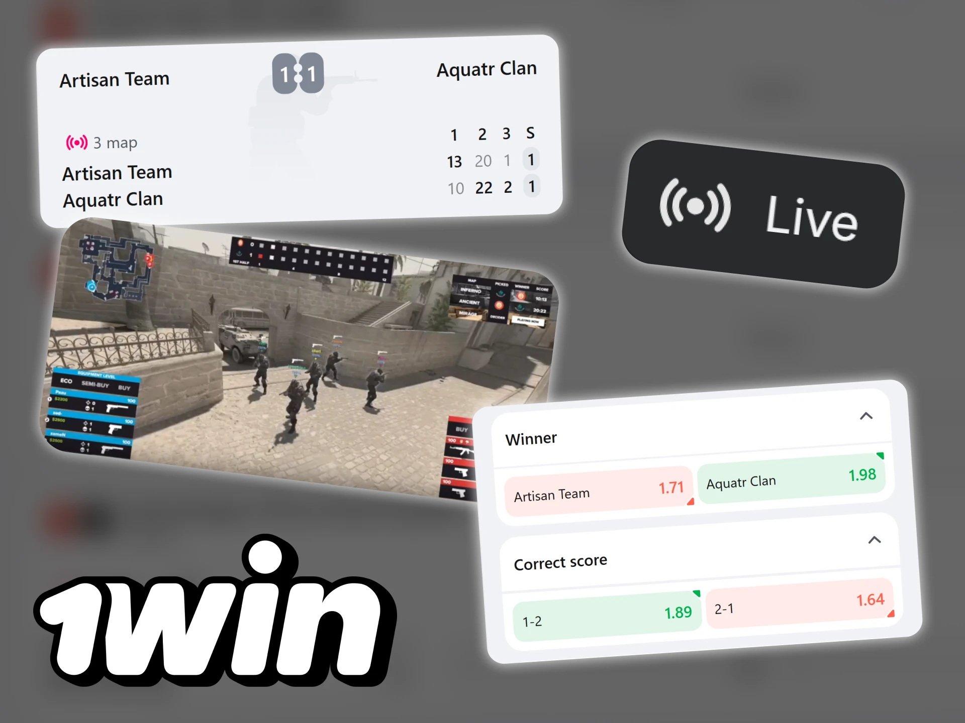 1win offers an exceptional experience in live betting on esports.