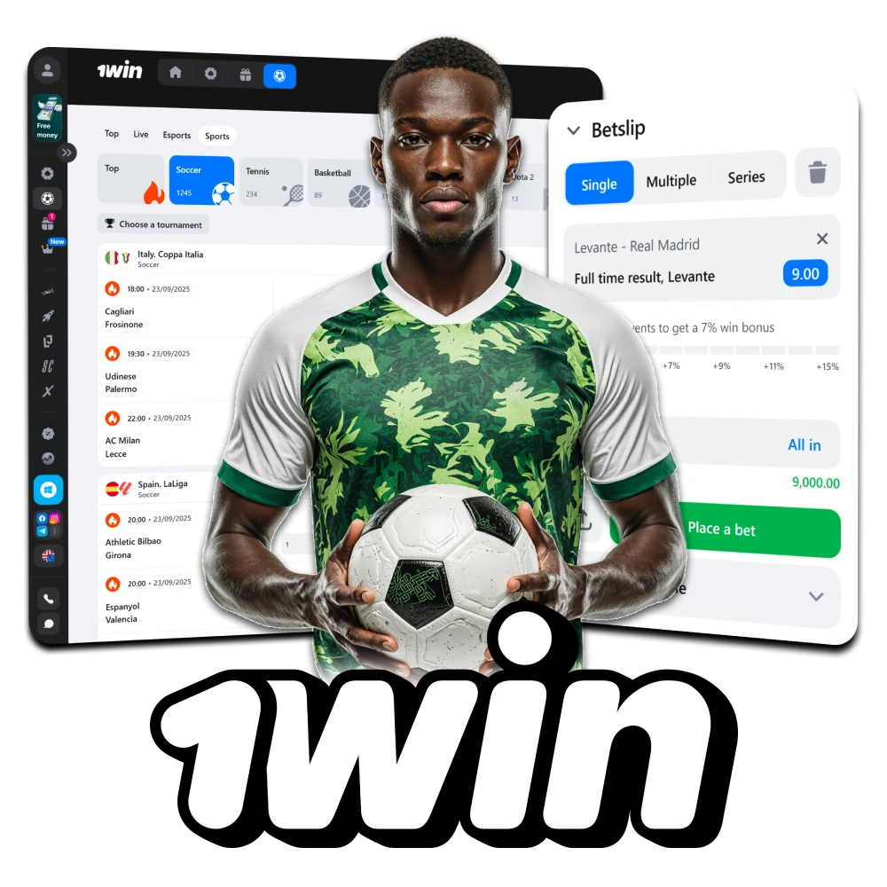 1win is a legal bookmaker in Nigeria.