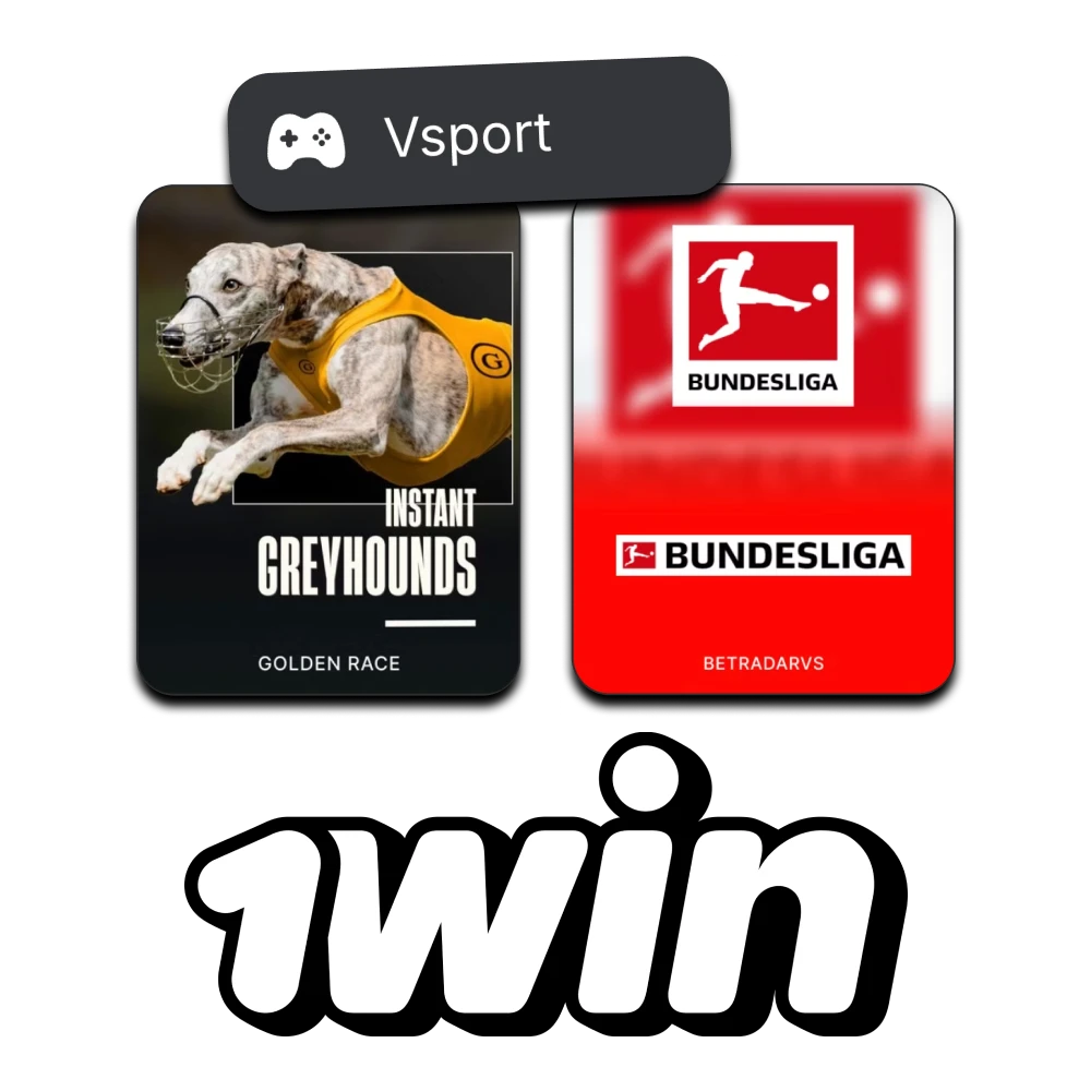 Virtual sports are available for betting at 1win.