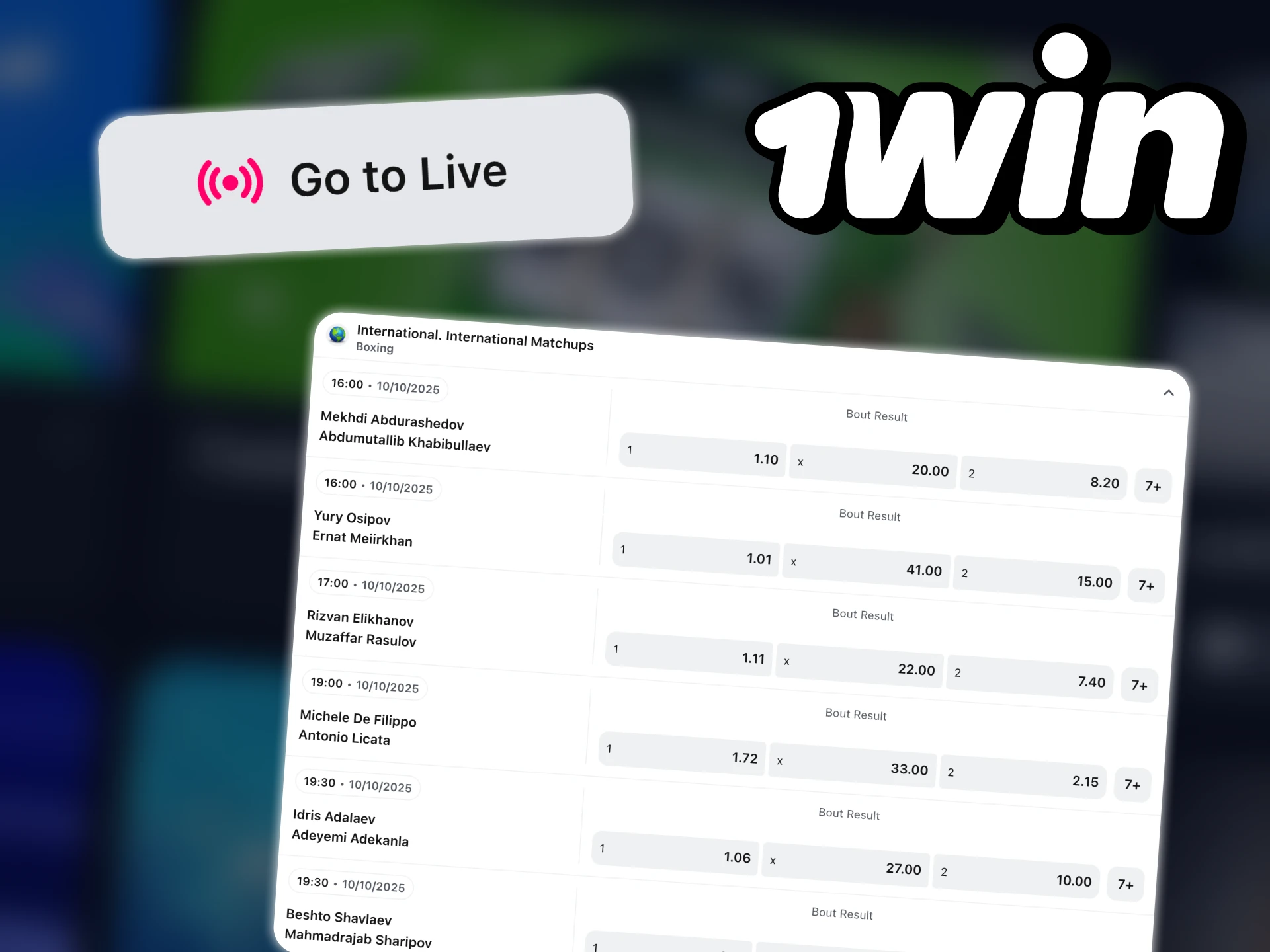 Nigerian players have an unique opportunity to place bets on boxing online at 1win website.