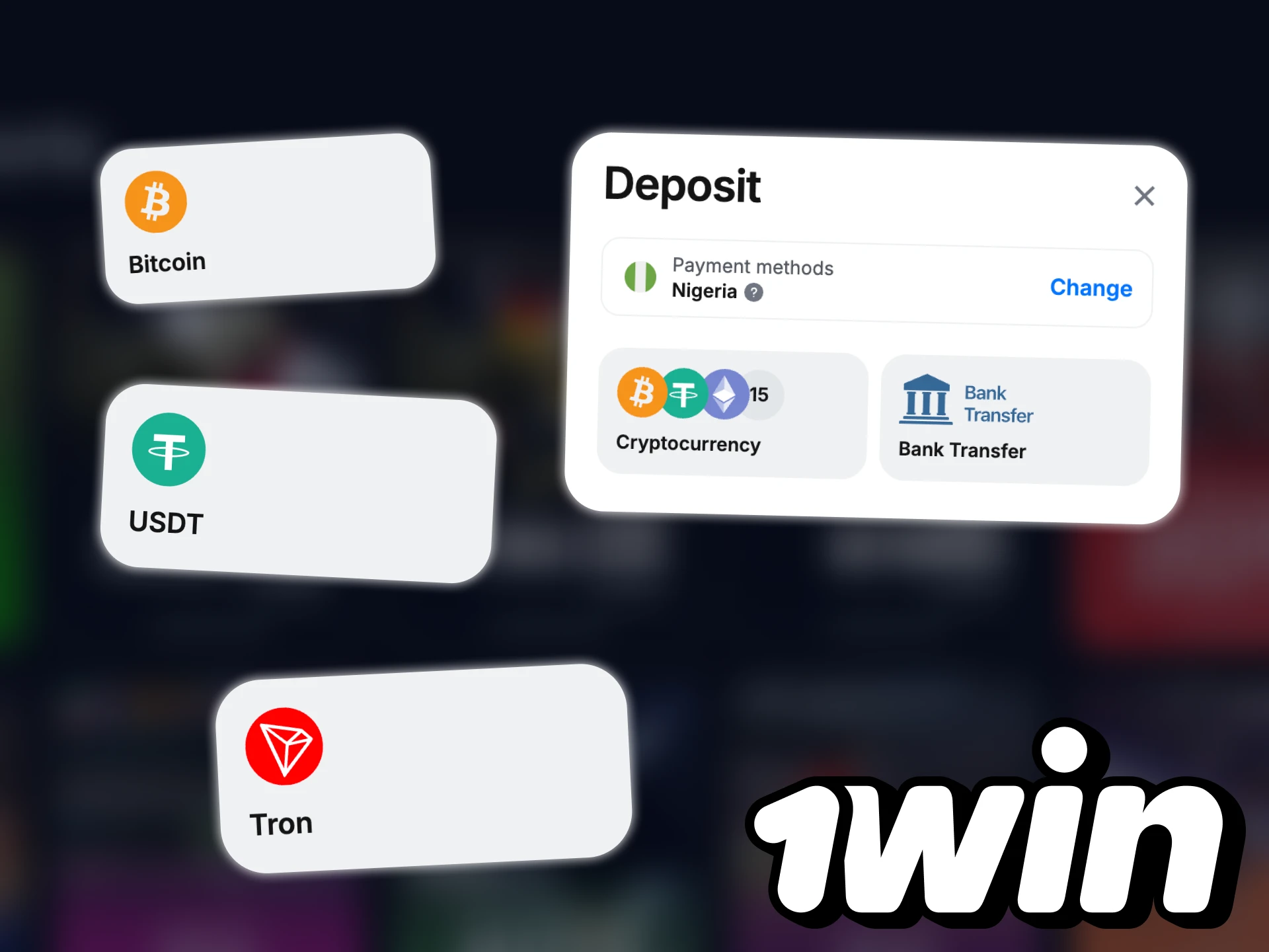 There is a variety of payment methods at 1Win.