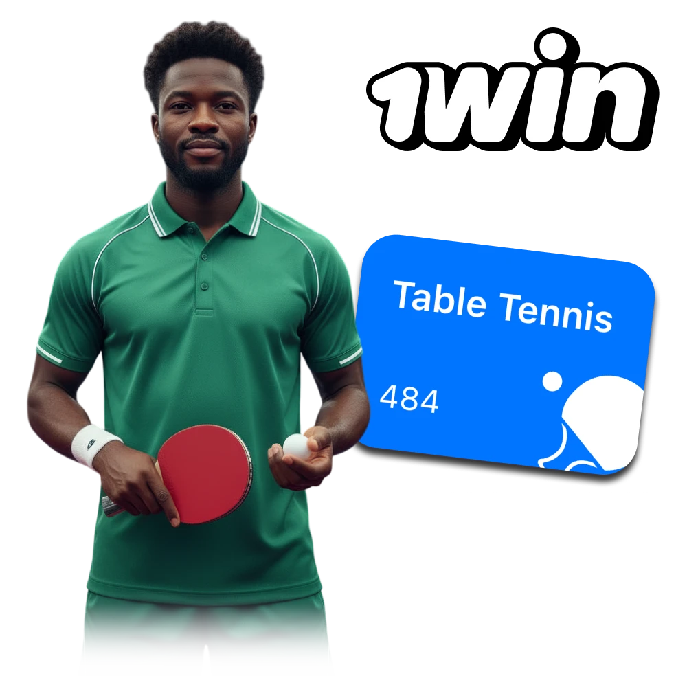 1win is legal and safe to bet on table tennis in Nigeria.