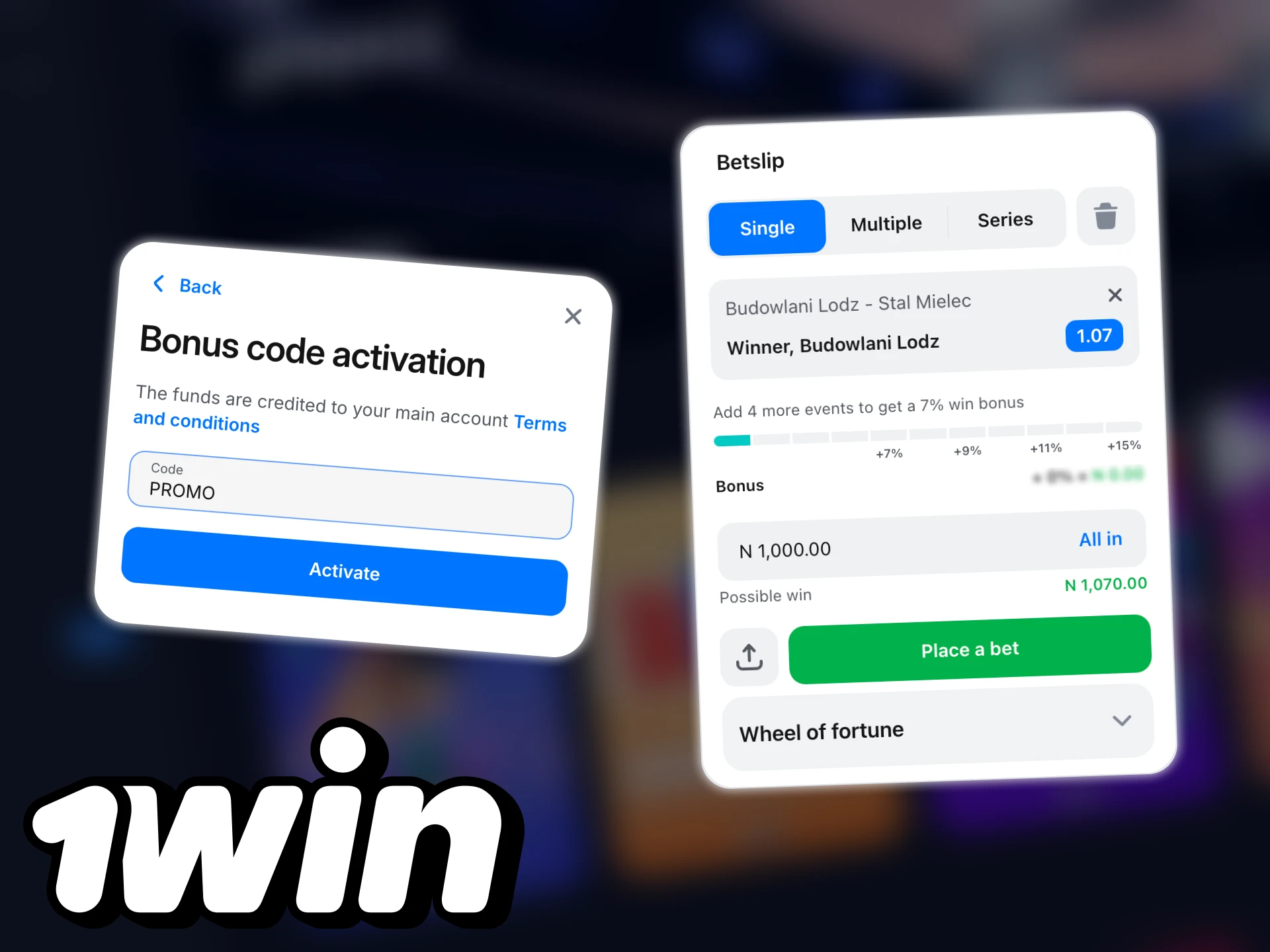 Use the 1win promo code to place bets on volleyball matches.