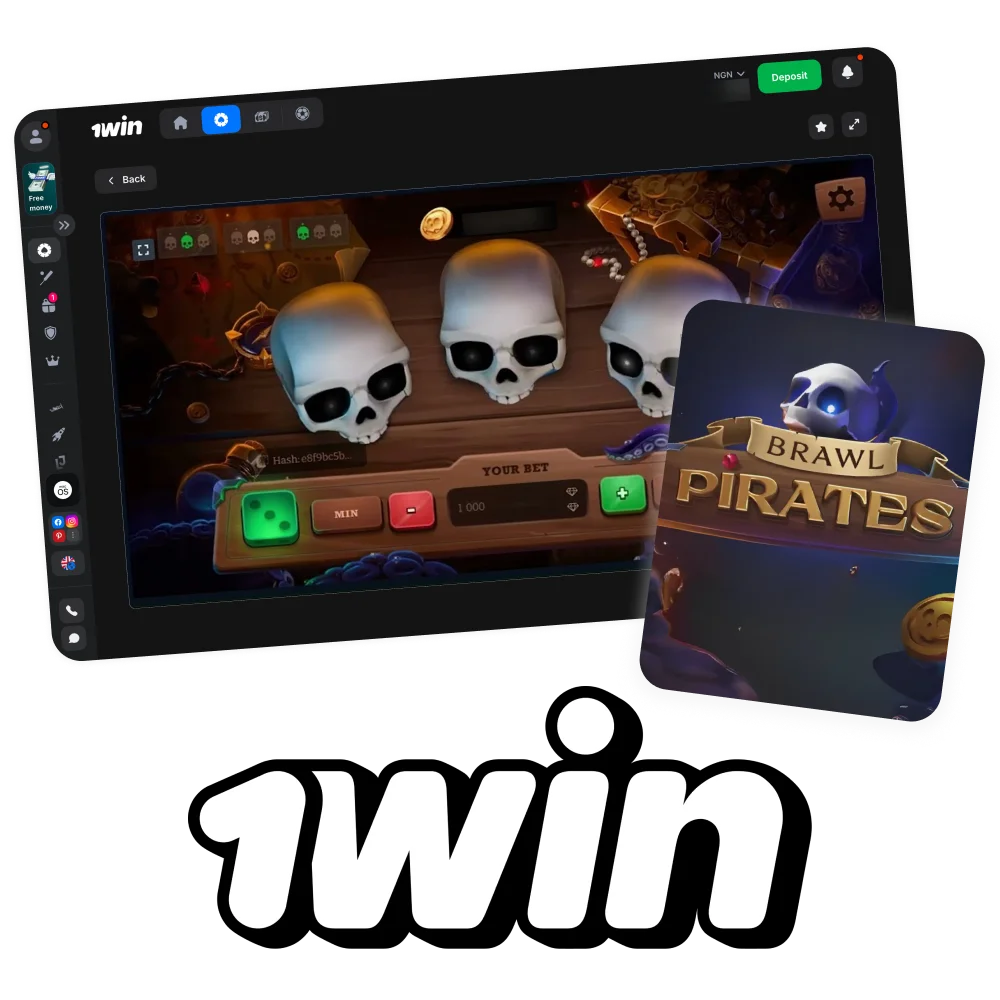 Play Brawl Pirates on 1Win, find the treasure and win big.