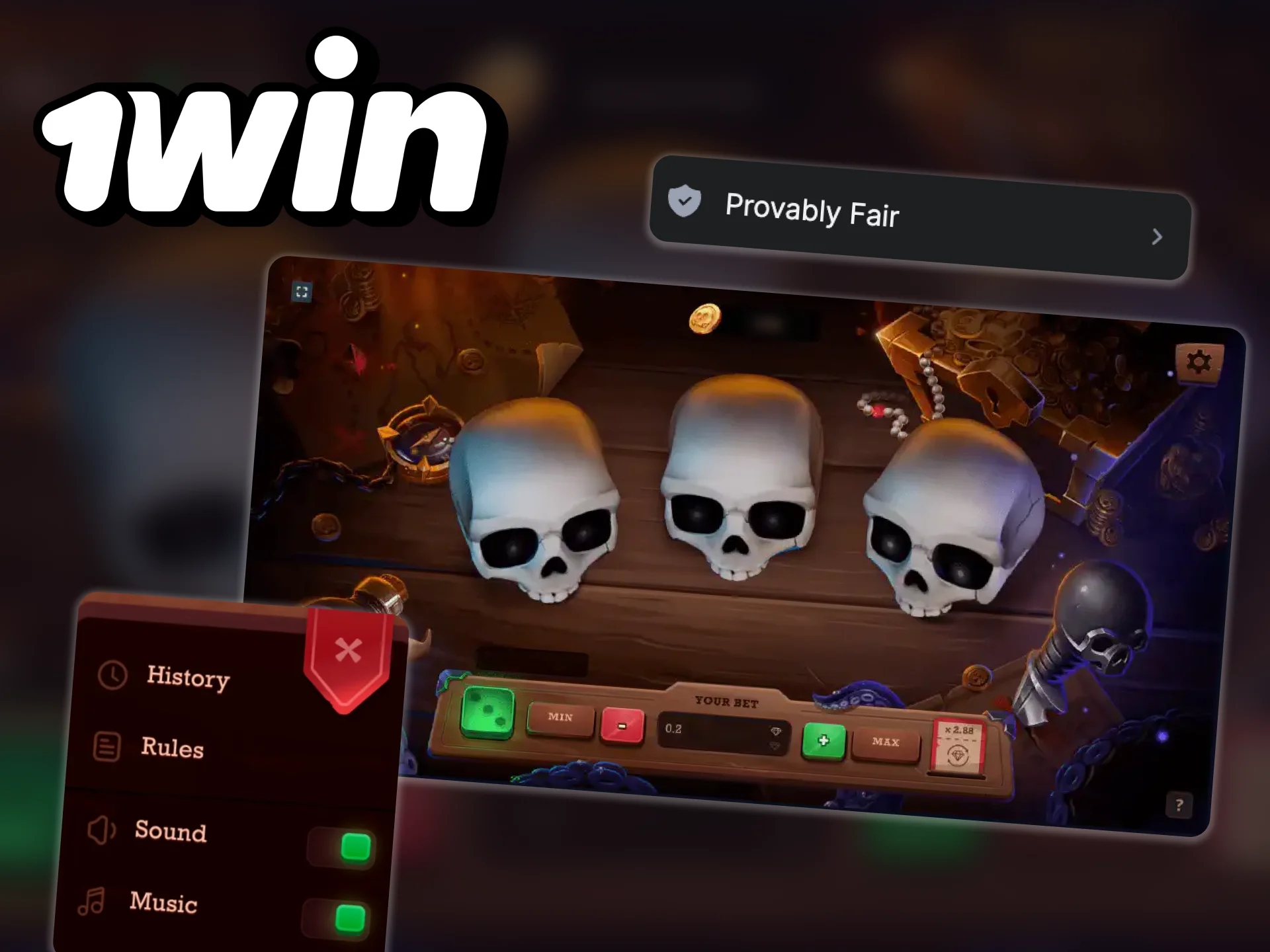 Brawl Pirates is a very simple game at 1win platform.