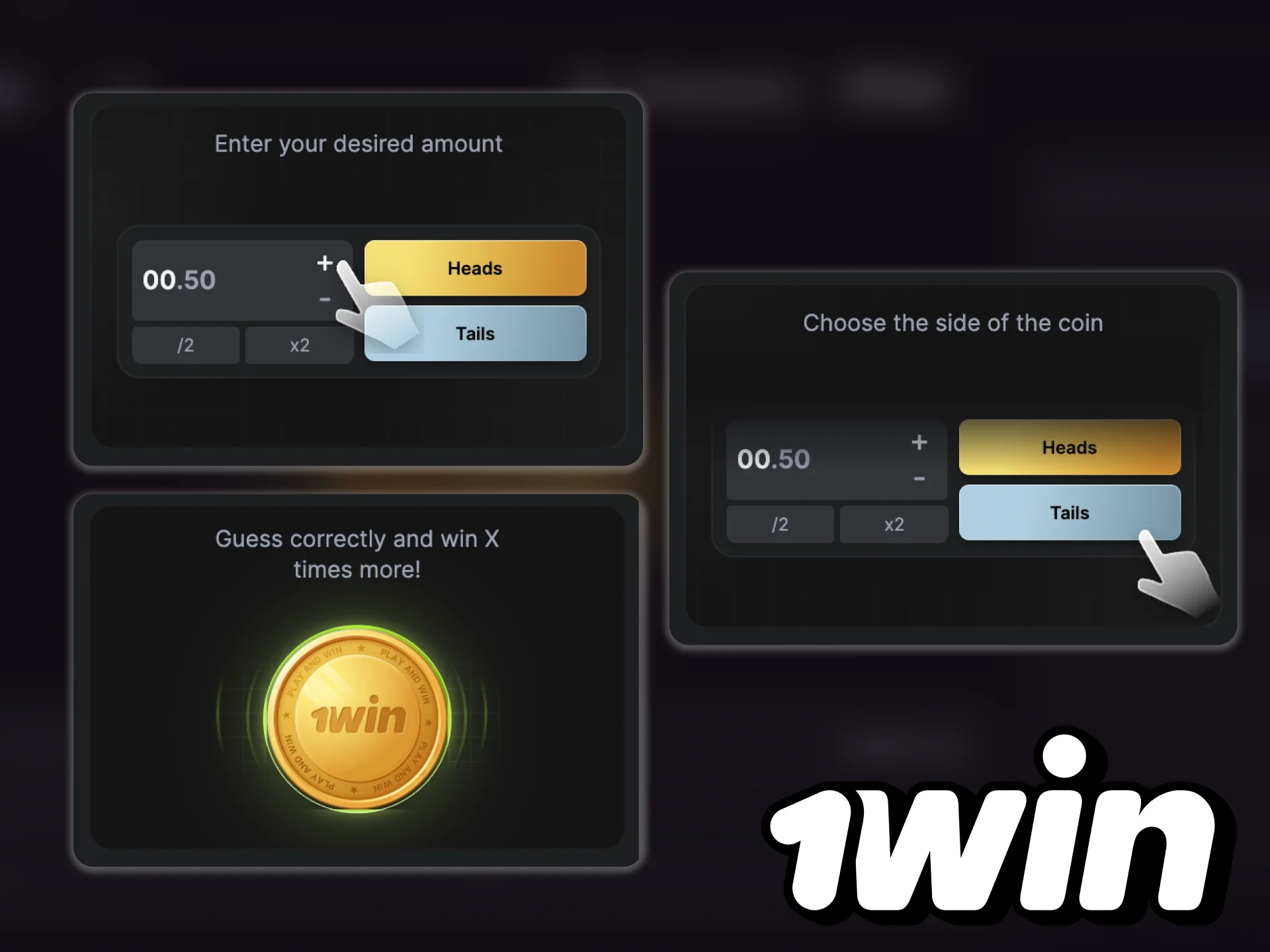 Follow these steps to get started with 1win CoinFlip.