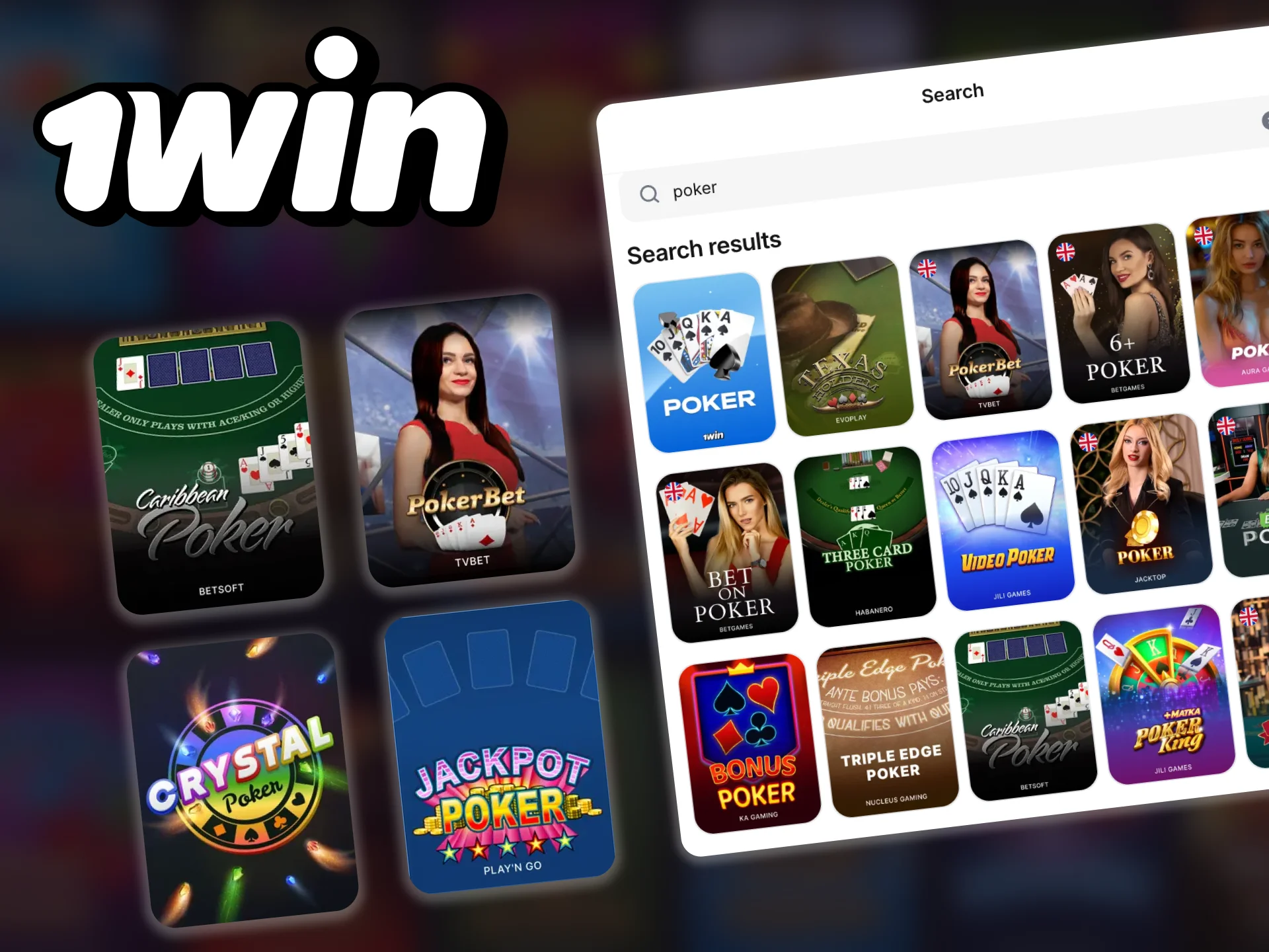 Familiarize yourself with the different types of poker at 1win.